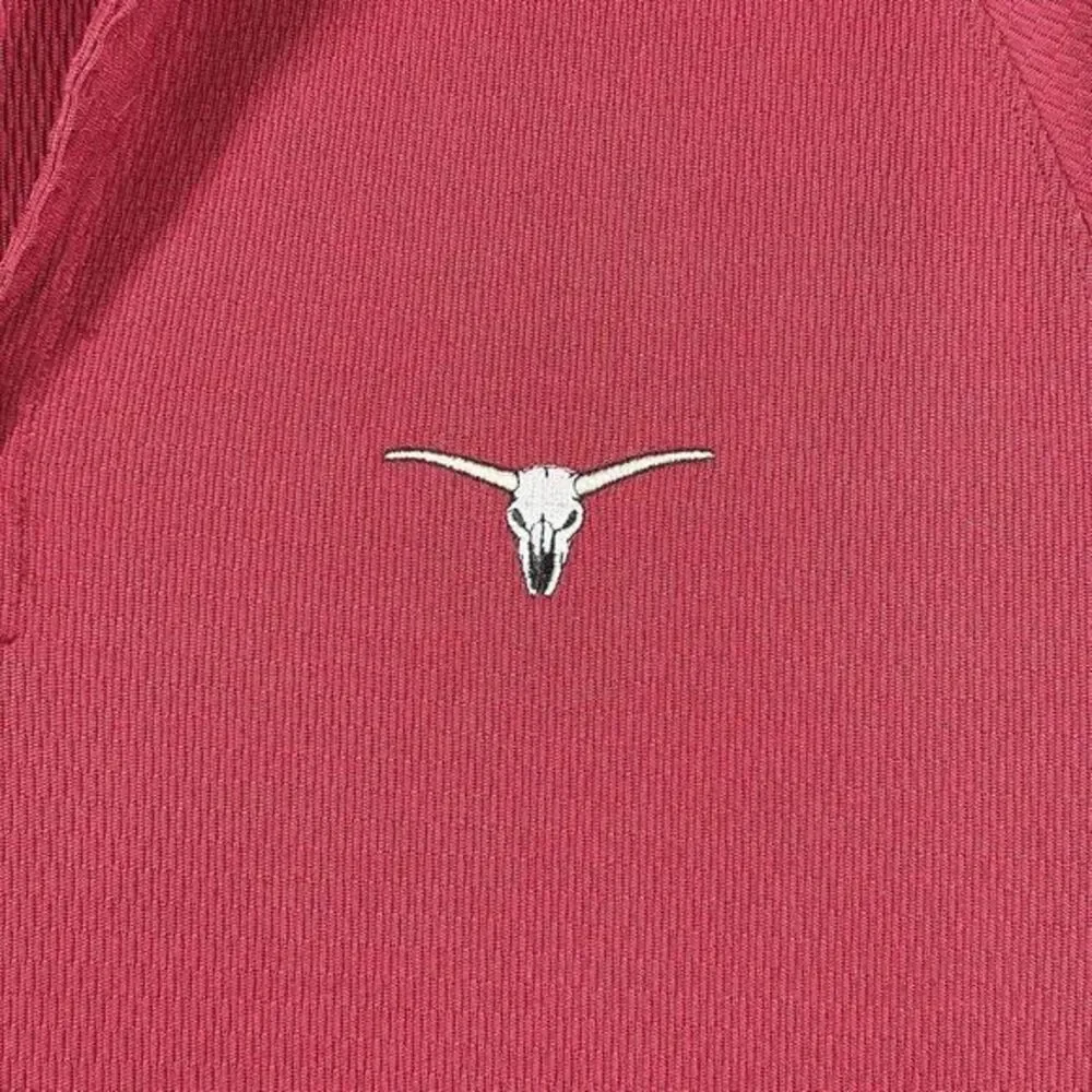 Nike Texas Longhorns Polo Shirt Mens L Red‎ Dri Fit Collar Golf